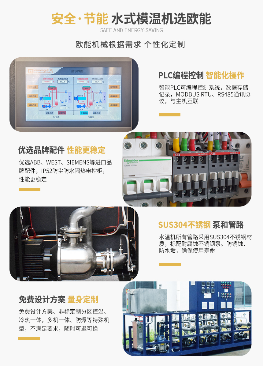 水式模溫機產品特點